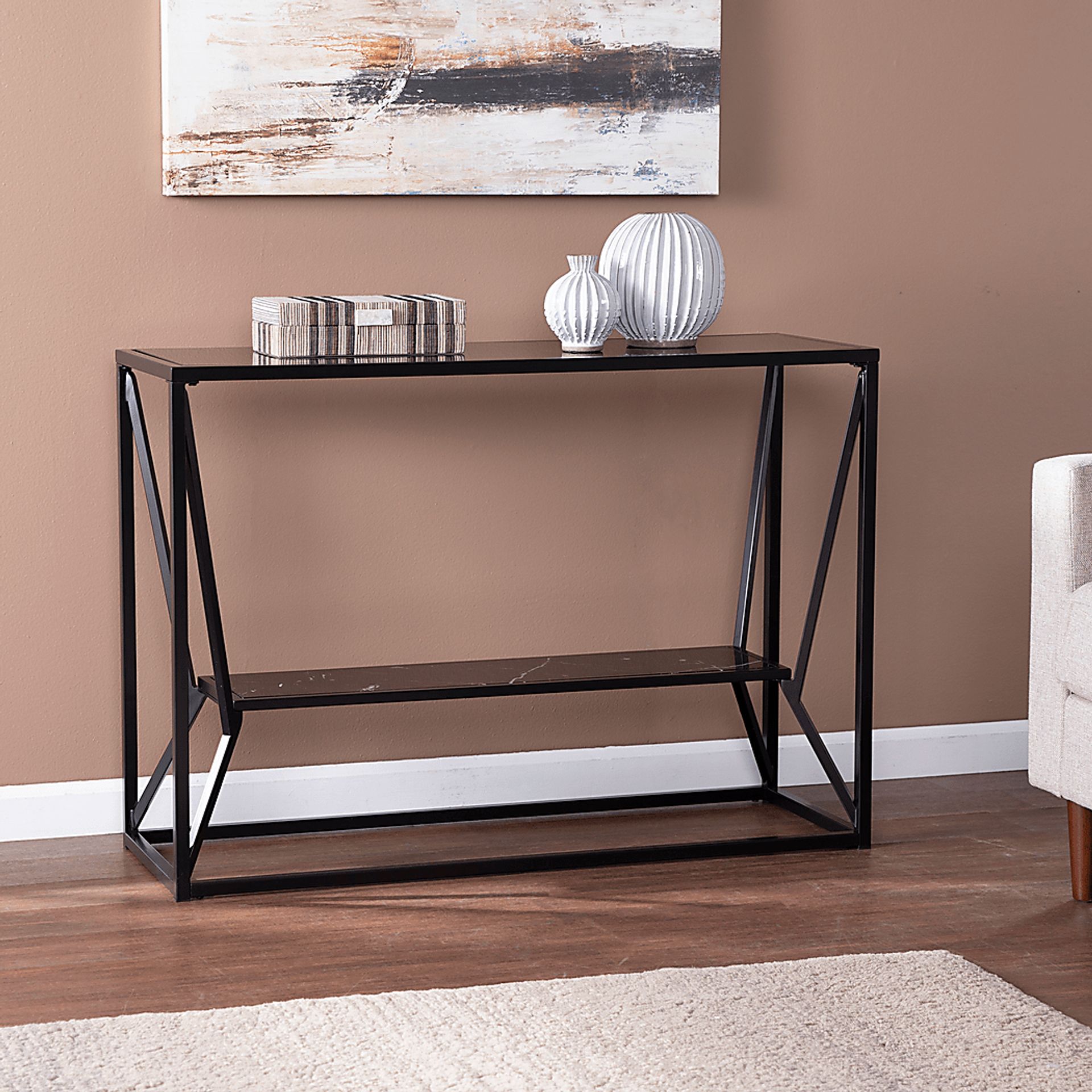 Longspur Black Sofa Table - Image 5
