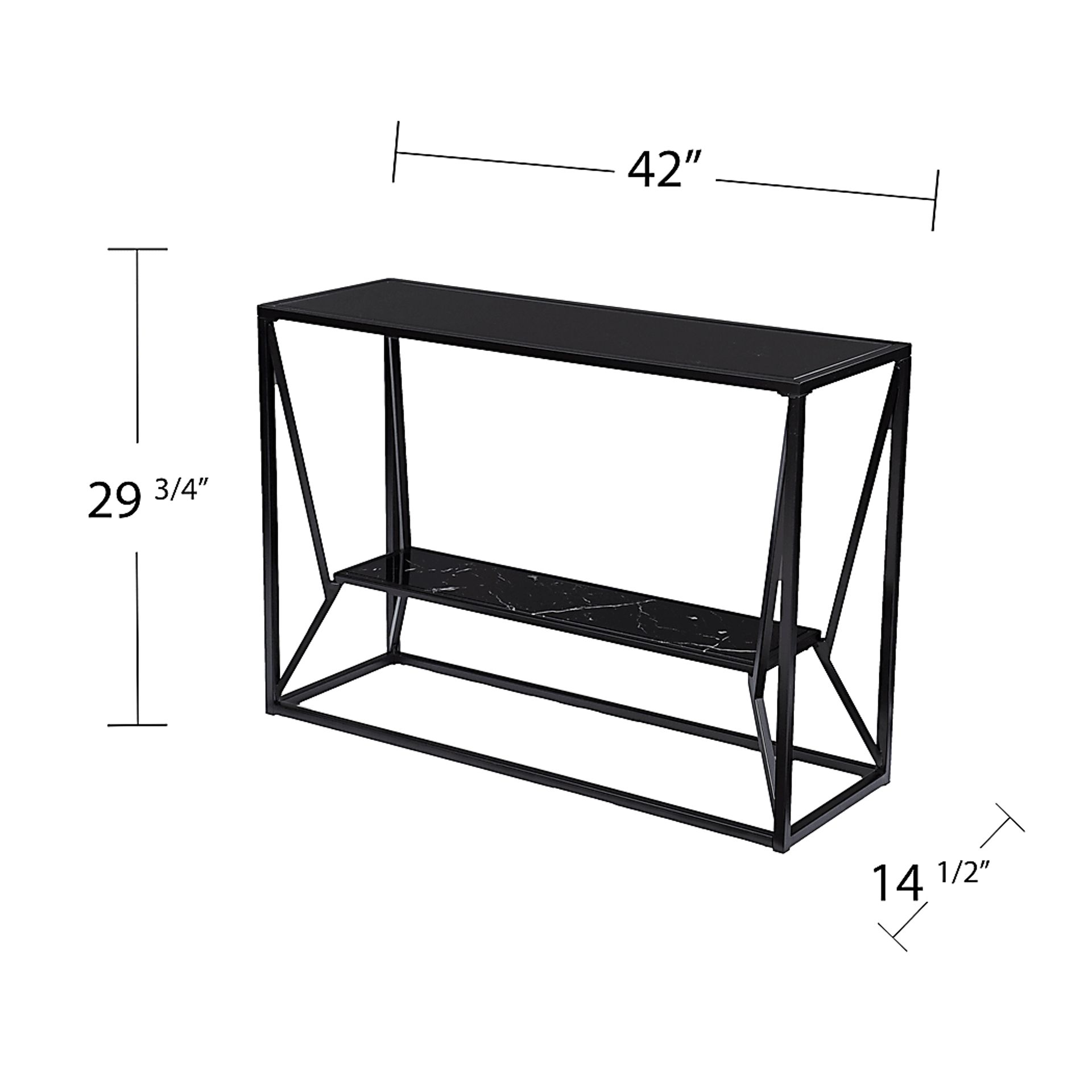 Longspur Black Sofa Table - Image 6