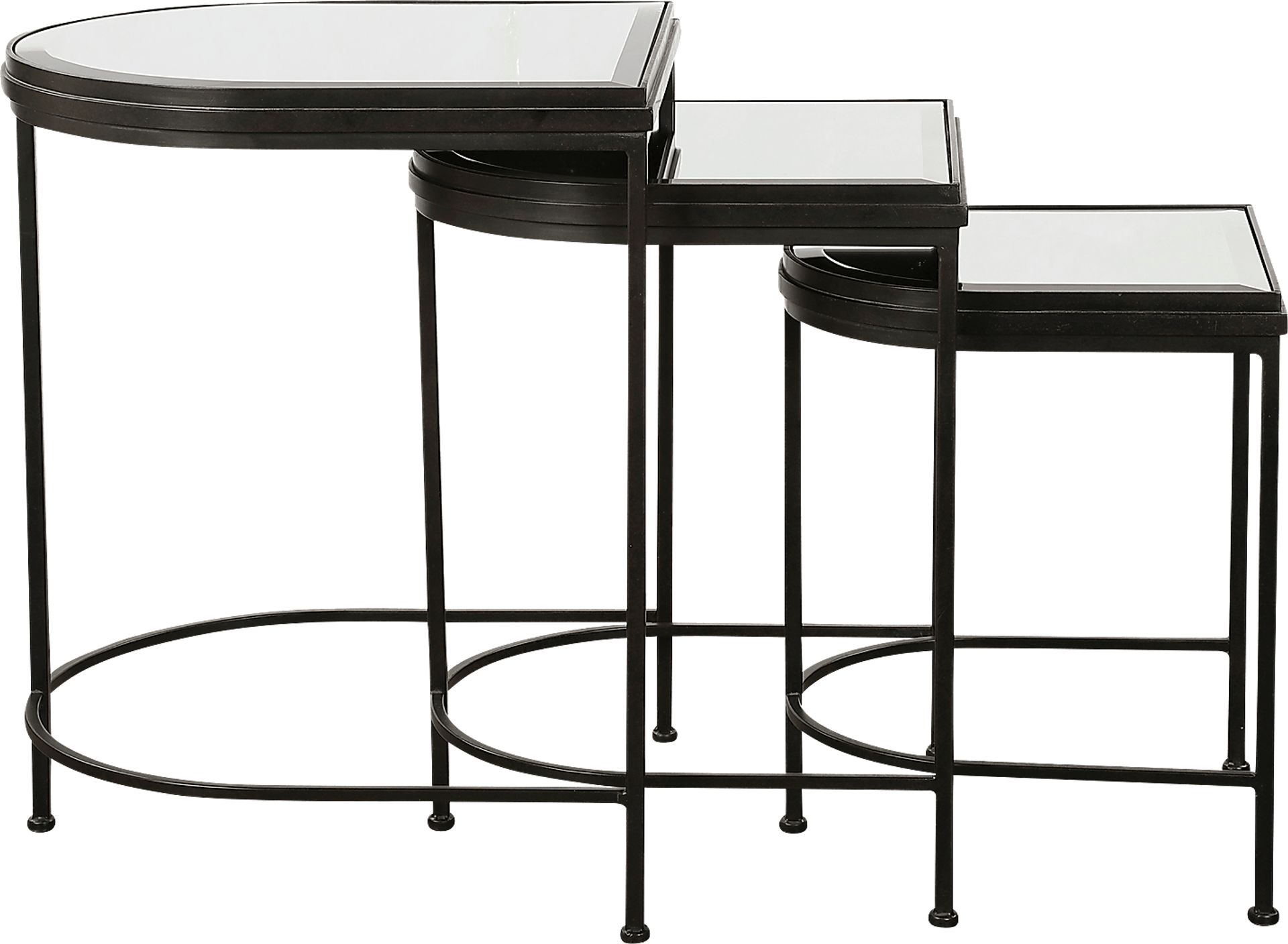 Longvue Black Nesting Table, Set of 3 - Image 2