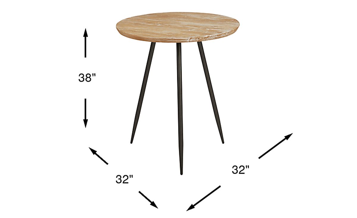 Lonia Natural Light Wood 32 in. Round Counter Height Dining Table ...