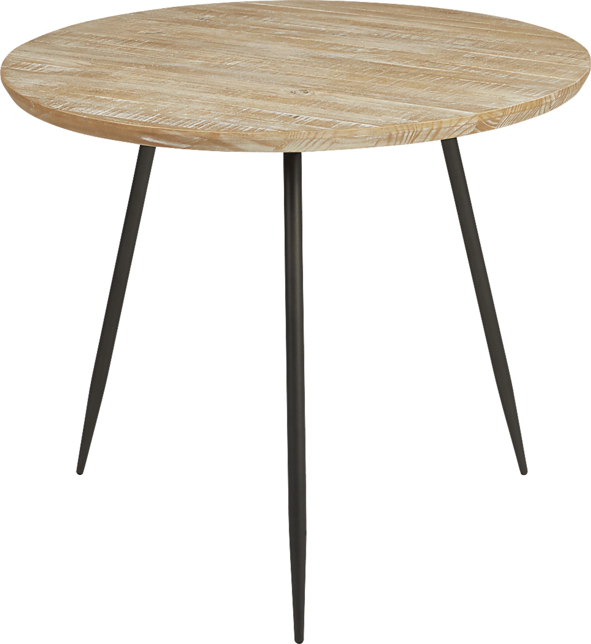 Lonia Natural 5 Pc 42 in. Round Counter Height Dining Set with Gray Stools - Image 3