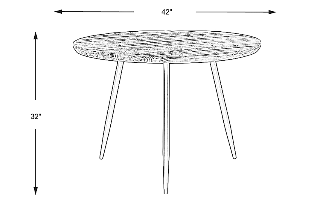 Lonia Natural 42 in. Round Dining Table