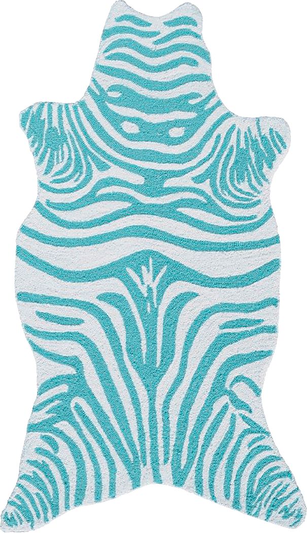 Kids Lonlu Teal 3' x 5' Rug