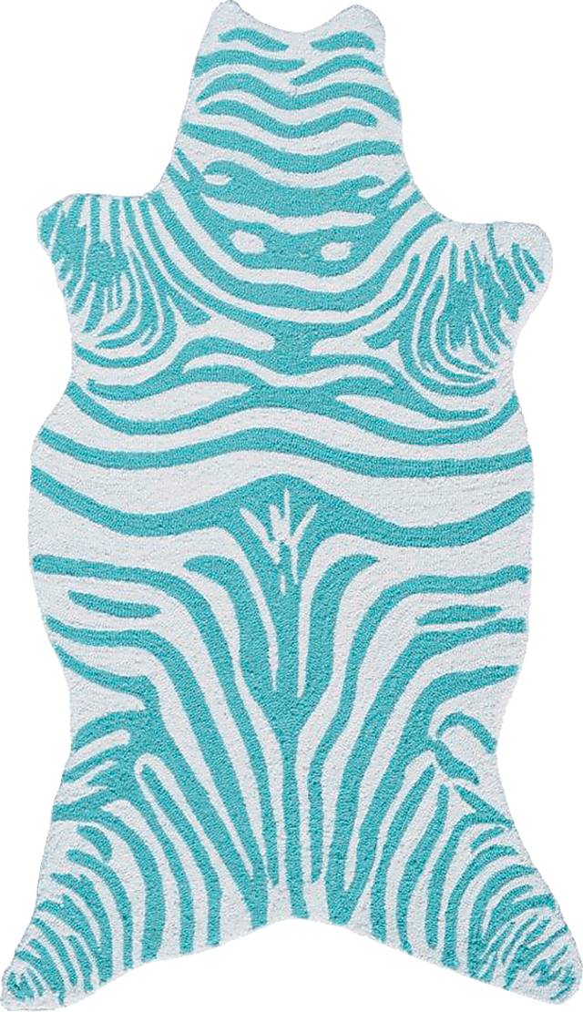 Kids Lonlu Teal 3' x 5' Rug - Thumbnail - Image 1