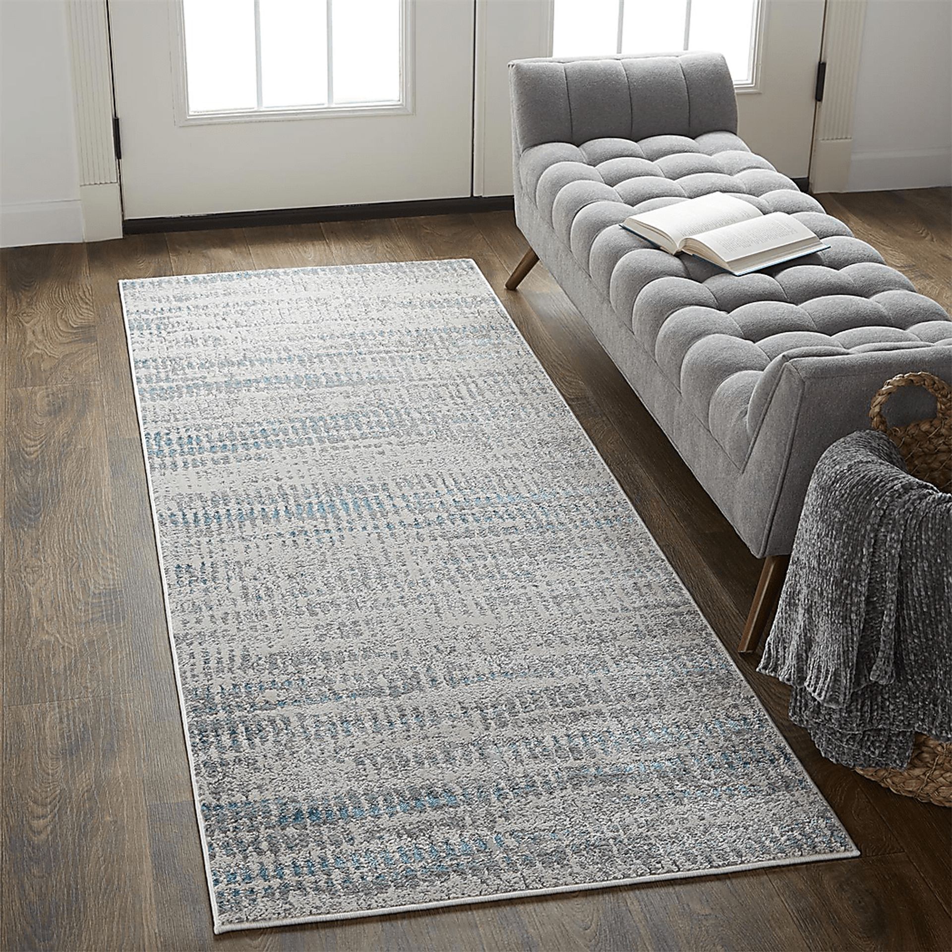 Lonree Blue 2'10 x 7'10 Runner Rug - Image 2