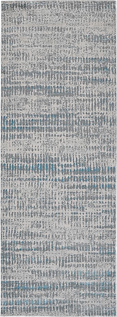 Lonree Blue 2'10 x 7'10 Runner Rug