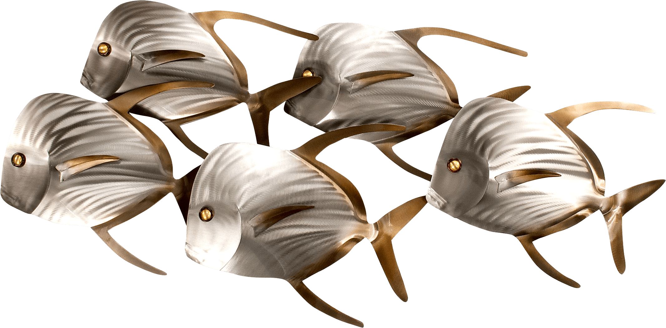 Lookdowns and Sardine II Silver Indoor/Outdoor Wall Art