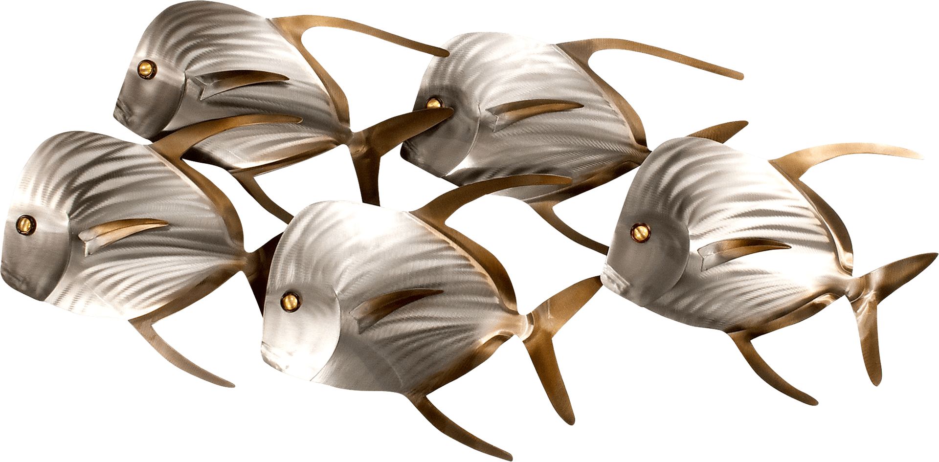 Lookdowns and Sardine II Silver Indoor/Outdoor Wall Art - Image 1