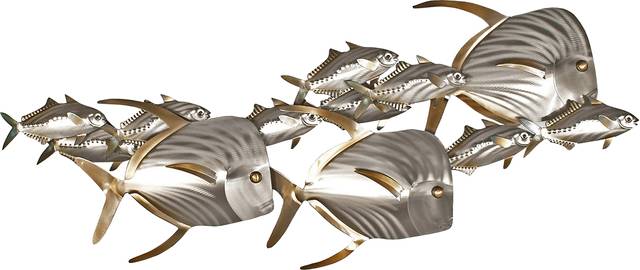 Lookdowns and Sardine Silver Outdoor Wall Art - Thumbnail - Image 1