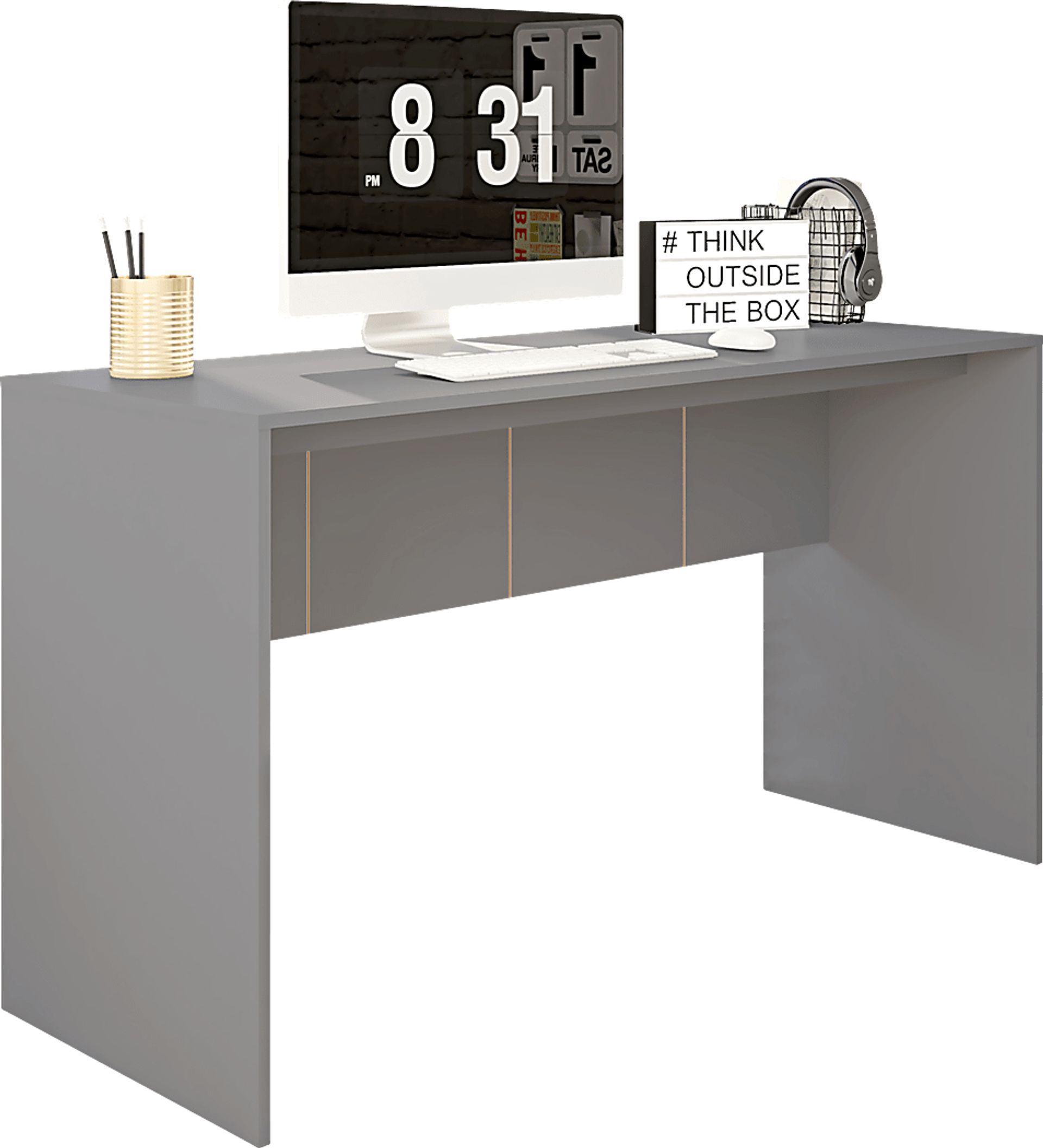 Lopseed Gray Desk - Image 3