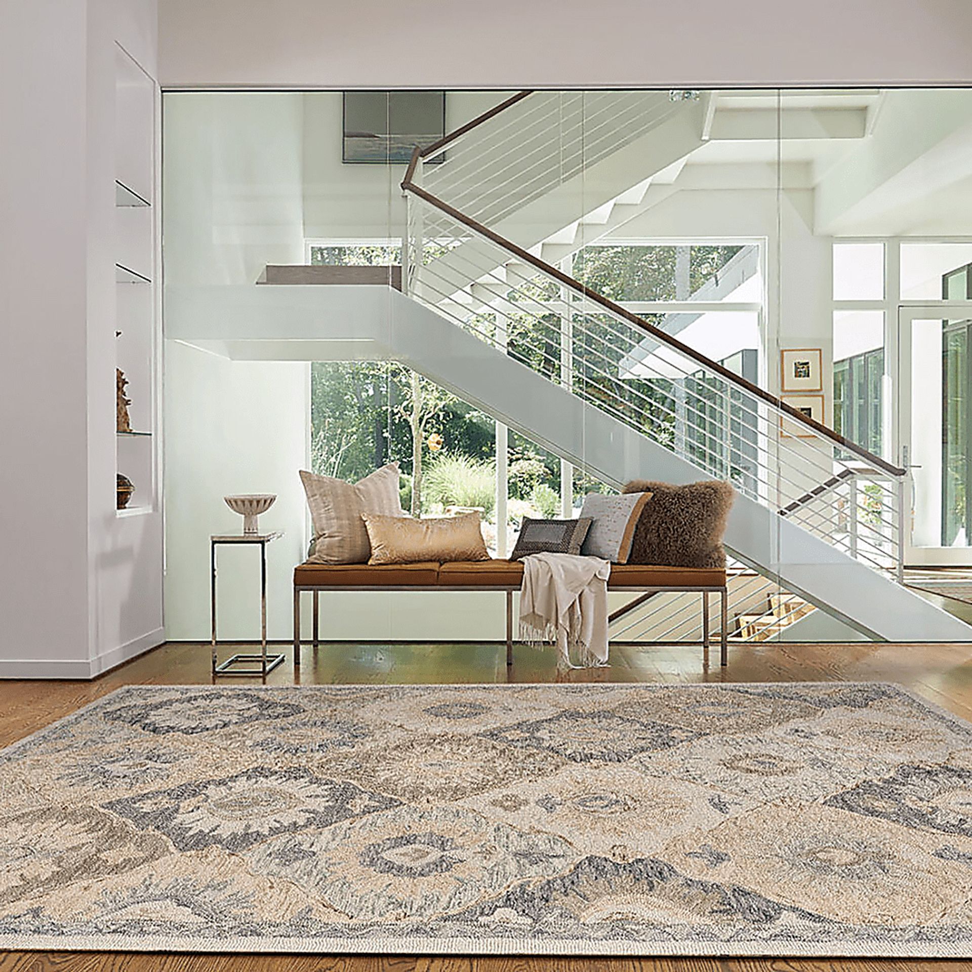 Loragua Gray/Blue 5' x 8' Rug - Image 2