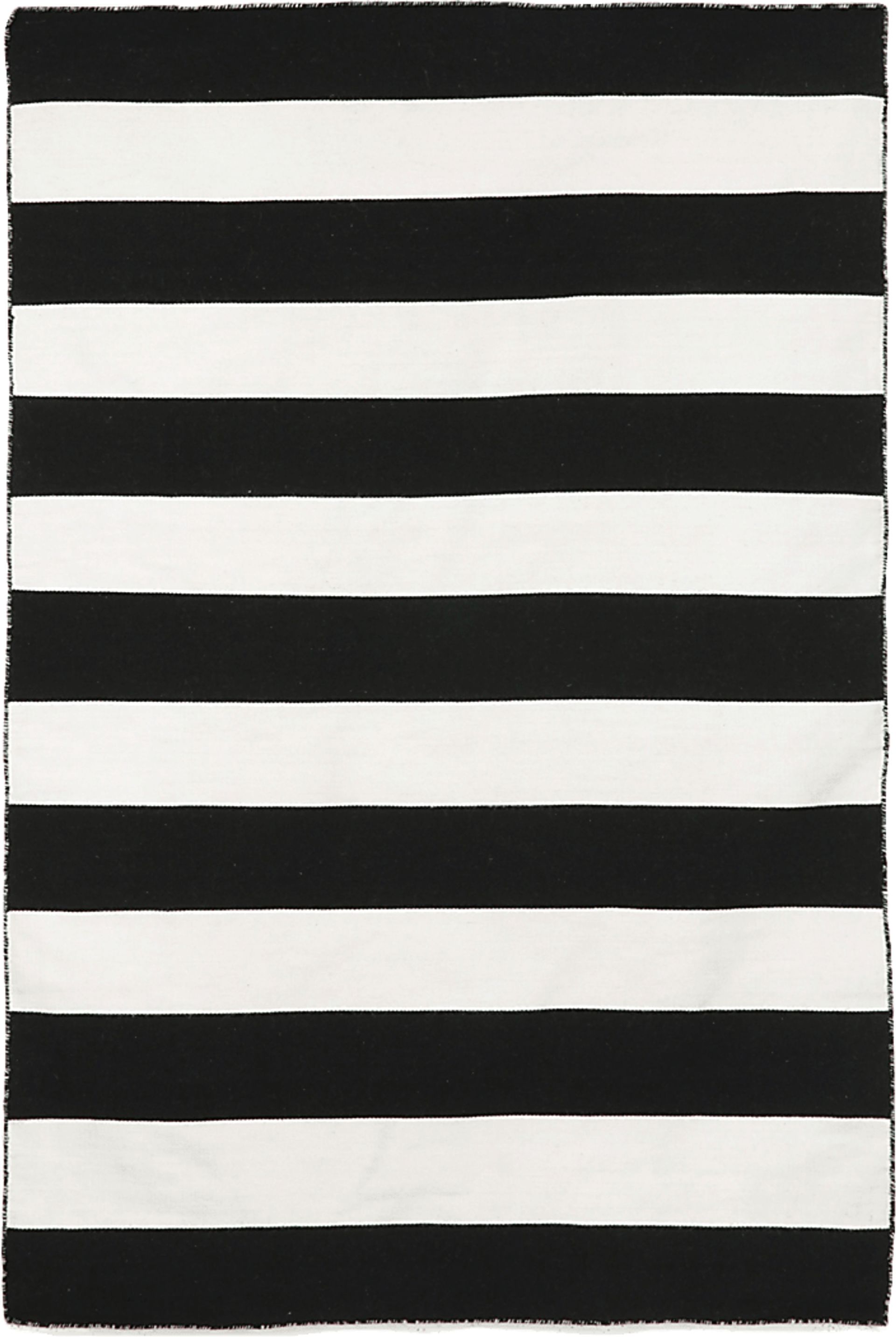 Lorahorn Black 5' x 7'6 Indoor/Outdoor Rug - Image 1