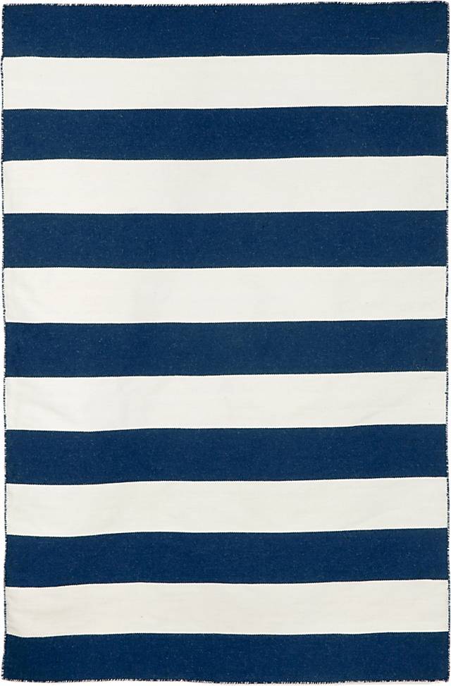 Lorahorn Navy 5' x 7'6 Indoor/Outdoor Rug - Thumbnail - Image 1