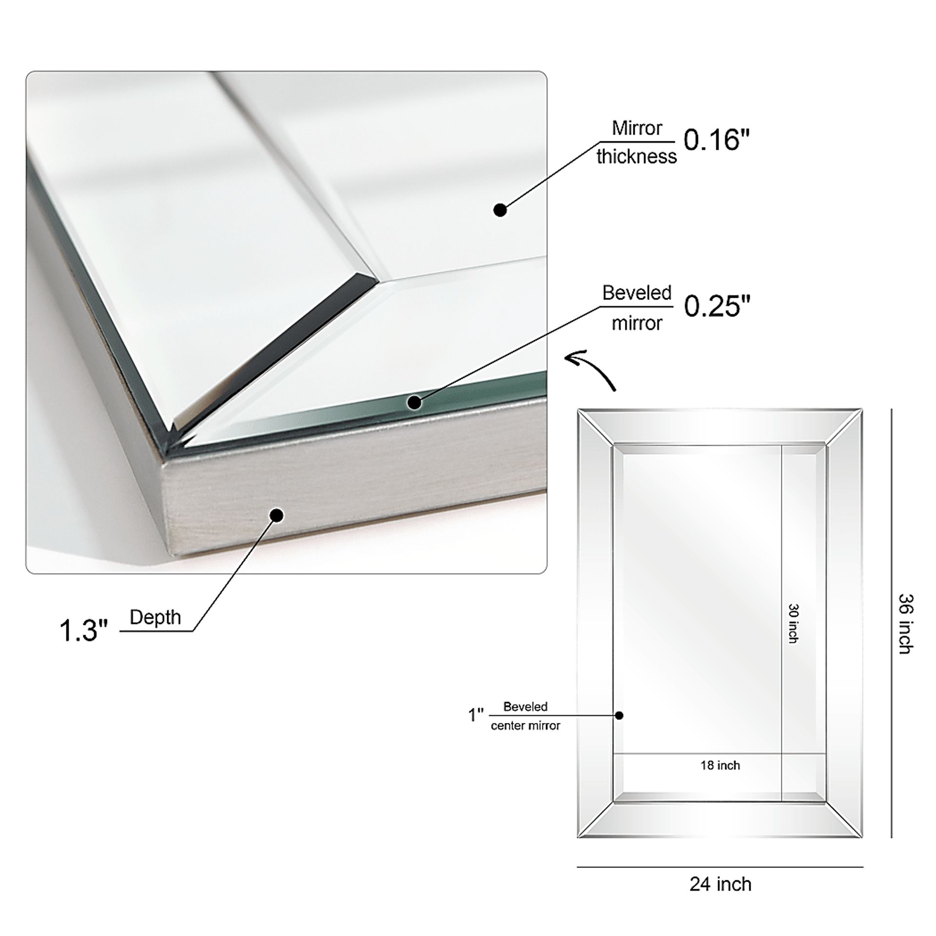 Lorai Silver Large Mirror - Image 8