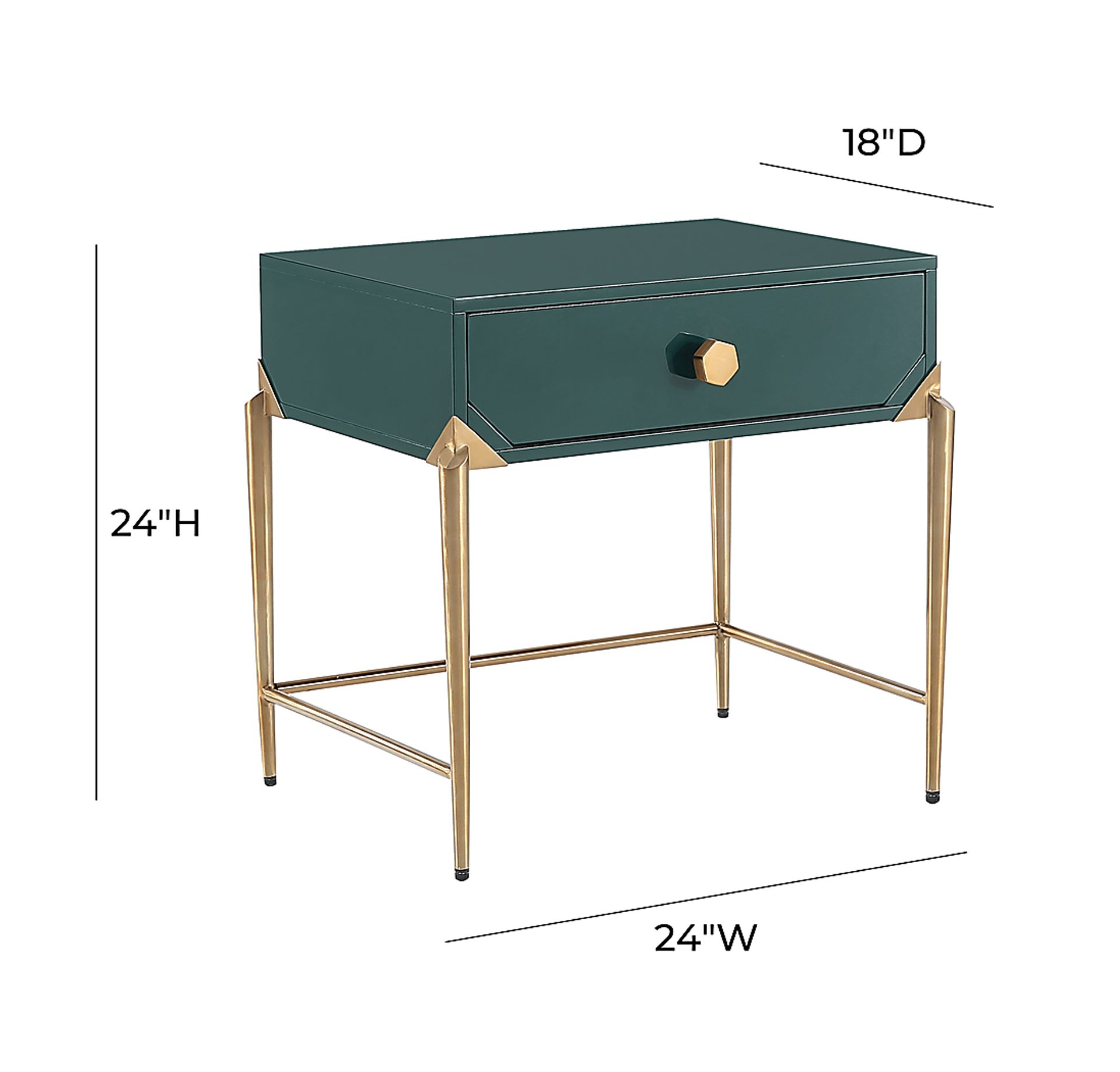 Loralane Green Nightstand - Image 9