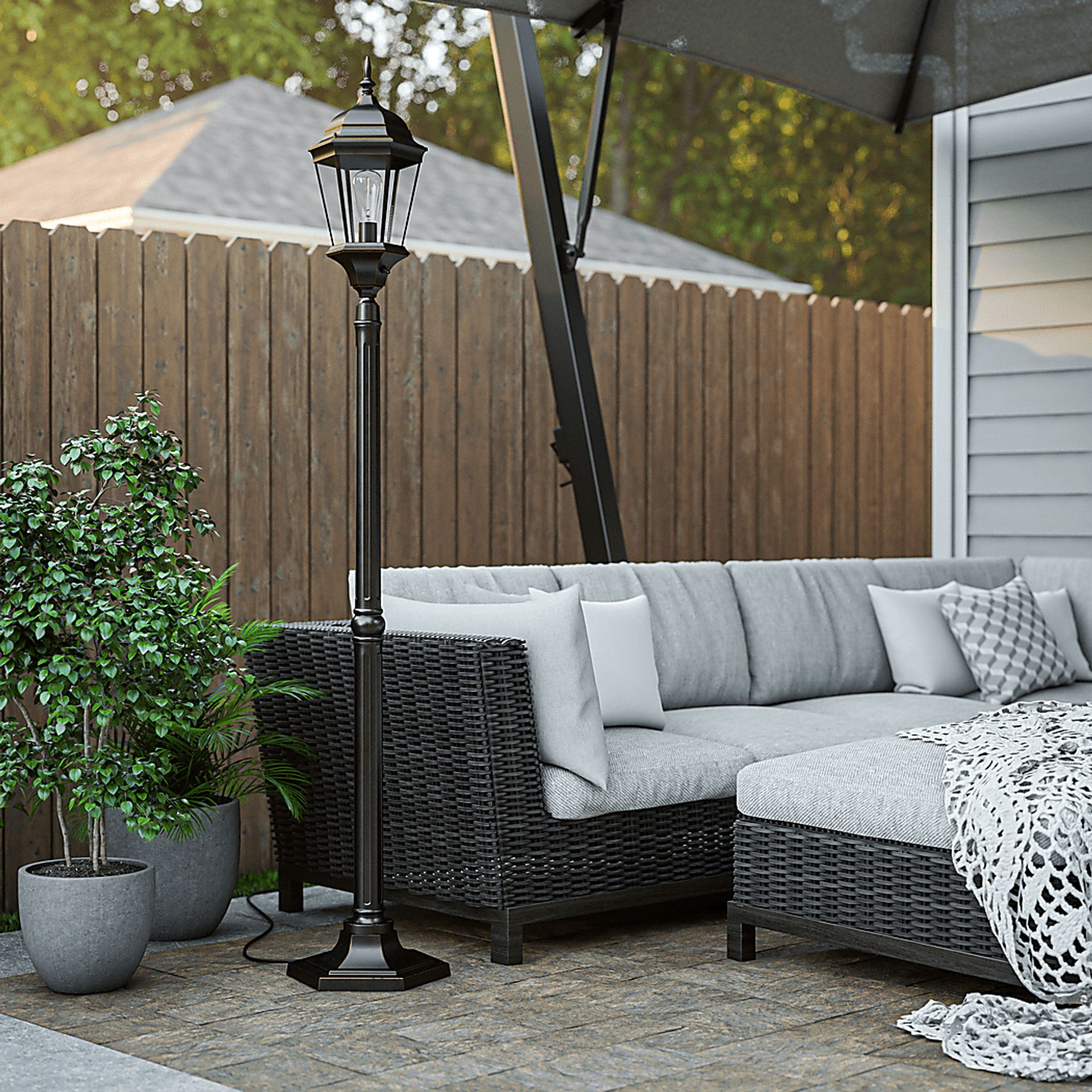 Lorane Sea Black Floor Lamp - Image 2