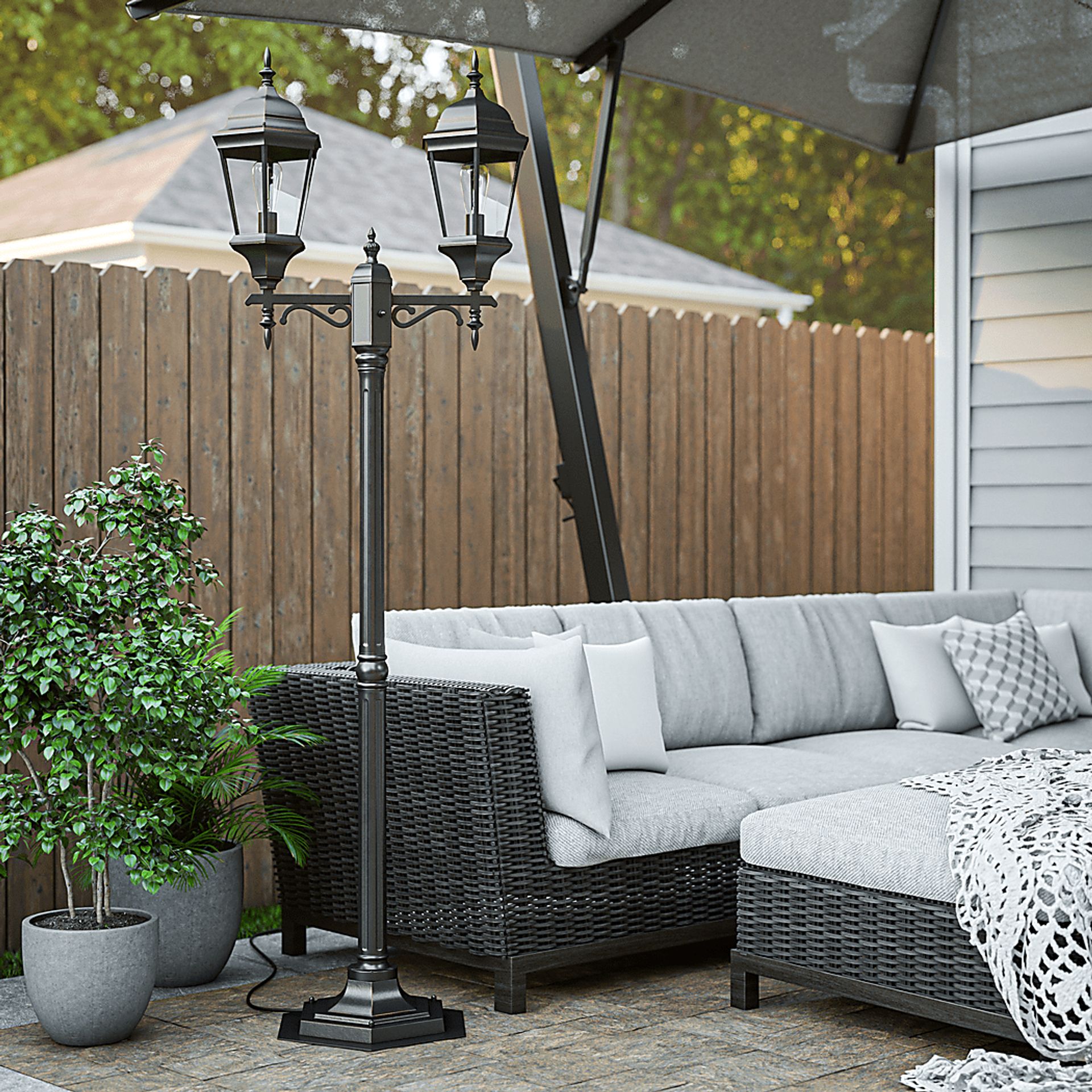 Lorane Sea Bronze Floor Lamp - Image 8