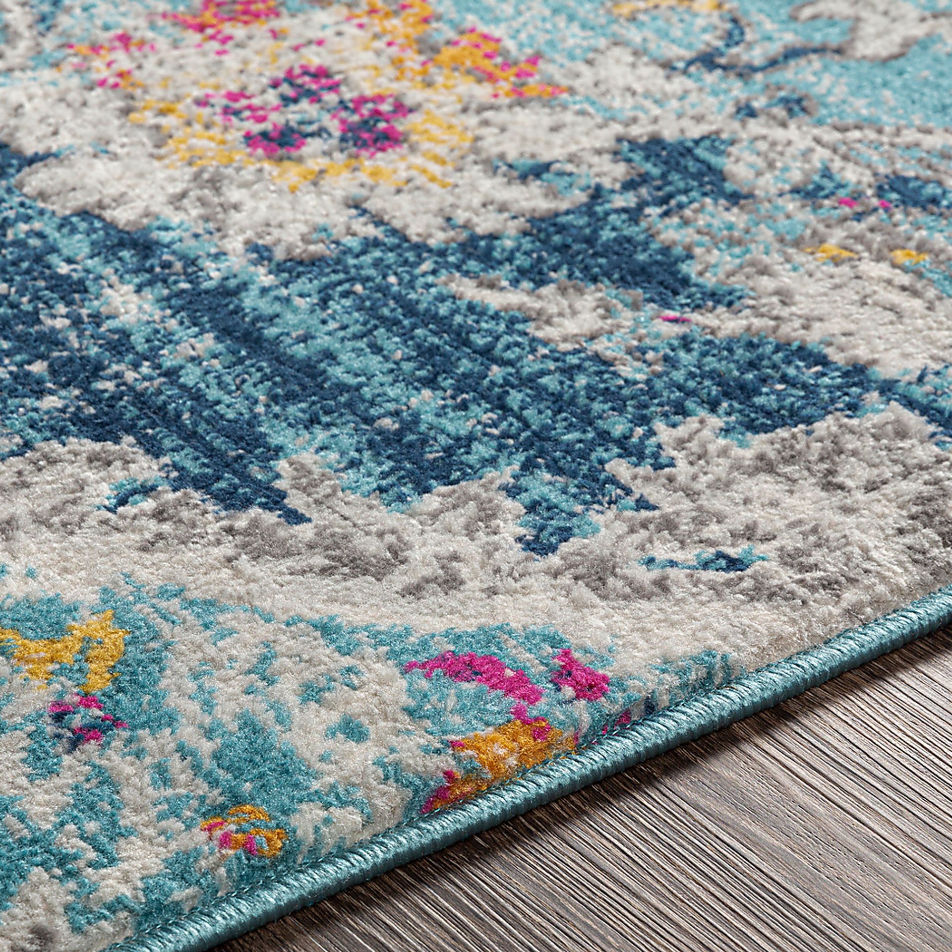 Loransa I Blue 6'7 Square Rug - Image 5