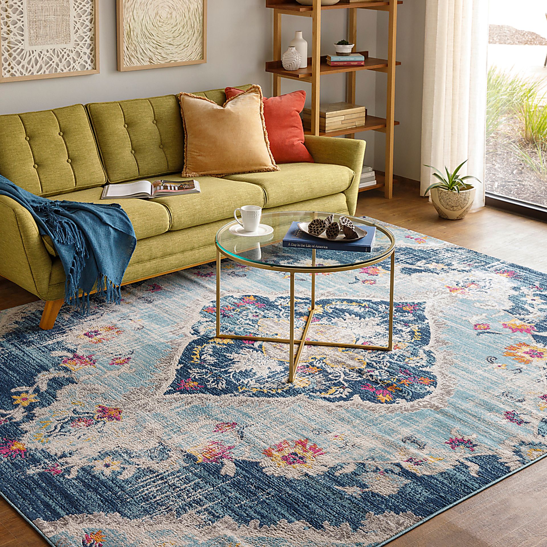 Loransa I Blue 6'7 x 9' Rug - Image 2