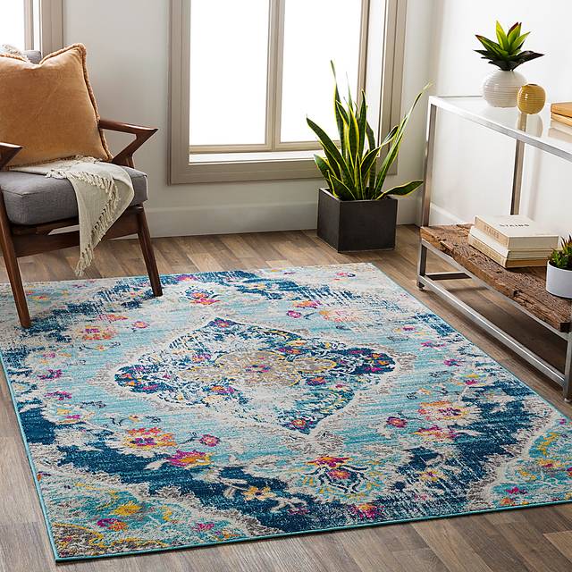 Loransa I Blue 6'7 x 9' Rug - Thumbnail - Image 3