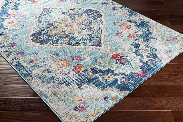 Loransa I Blue 6'7 x 9' Rug - Thumbnail - Image 4