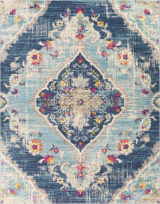 Loransa I Blue 7'10 x 10' Rug - Thumbnail - Image 1