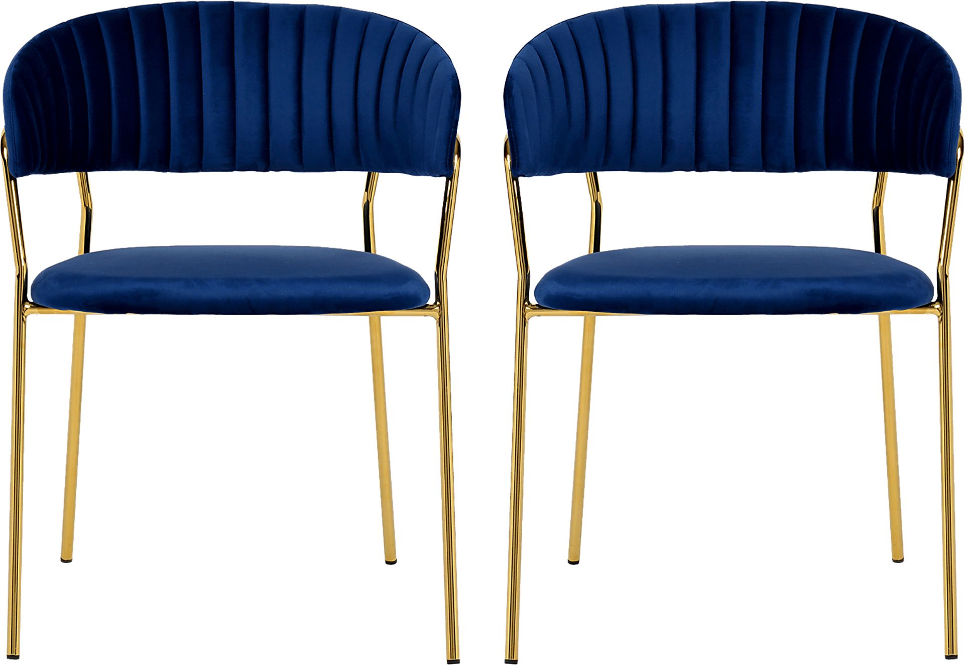 Lorean Navy Arm Chair, Set of 2 - Image 3