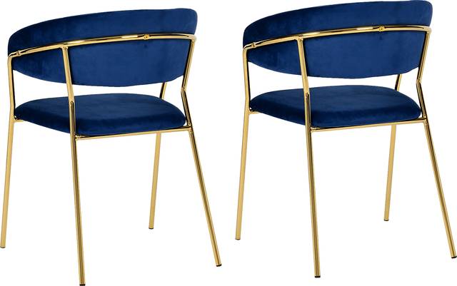 Lorean Navy Arm Chair, Set of 2 - Thumbnail - Image 5