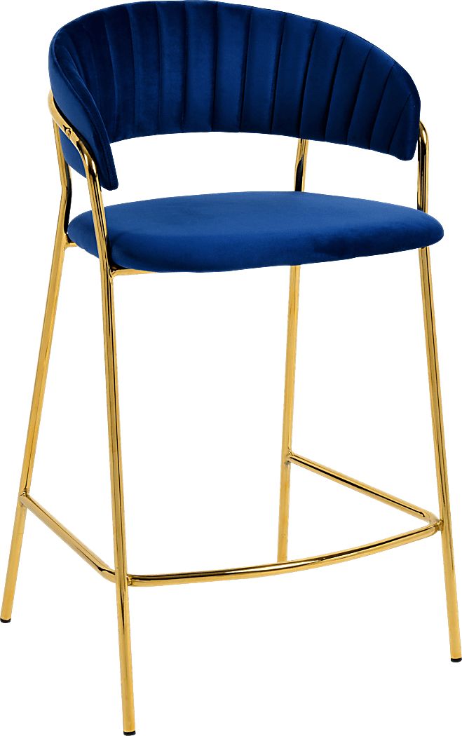Lorean Navy Counter Height Stool, Set of 2 Rooms To Go