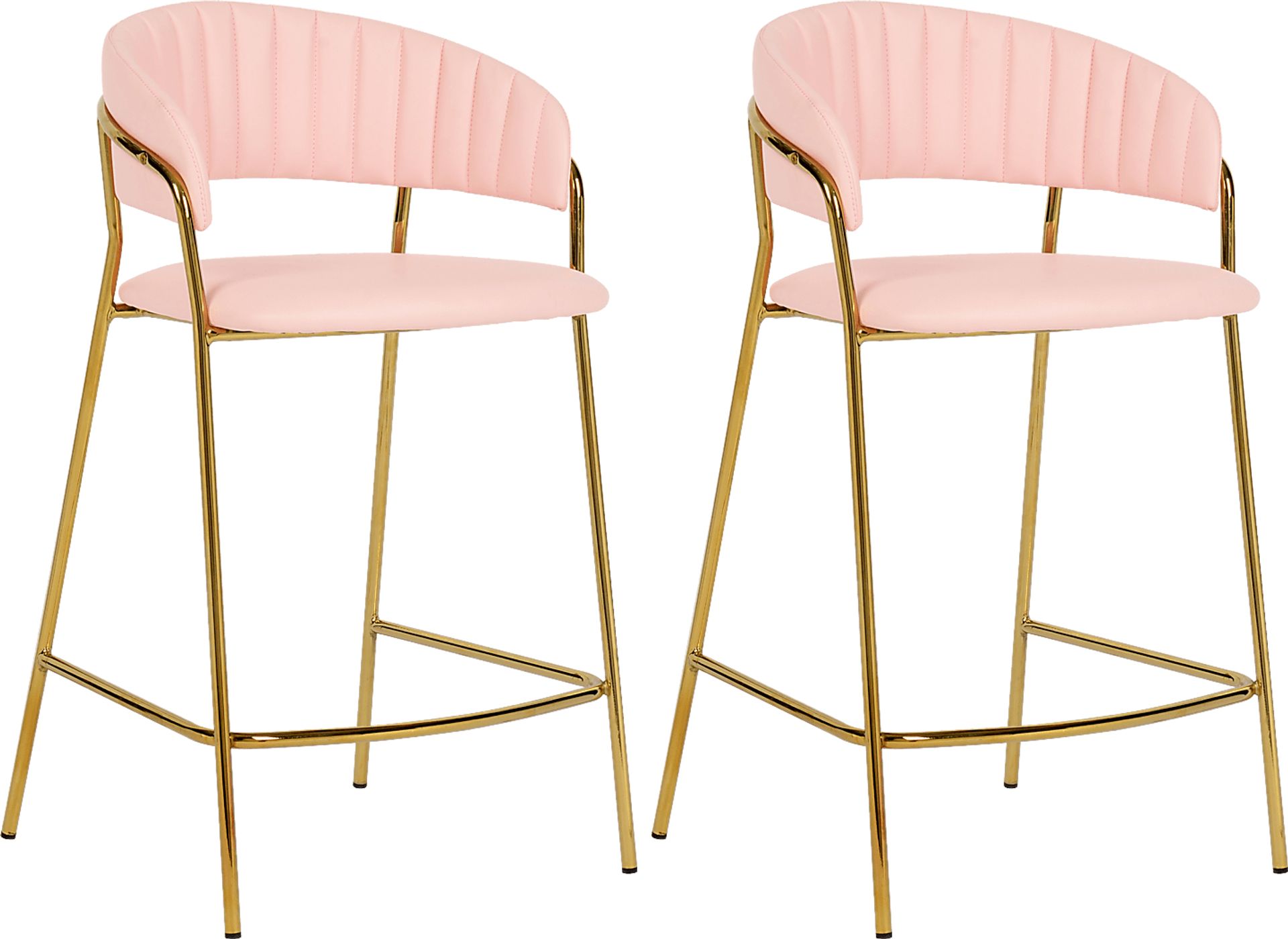 Lorean Pink Counter Height Stool, Set of 2 - Image 1