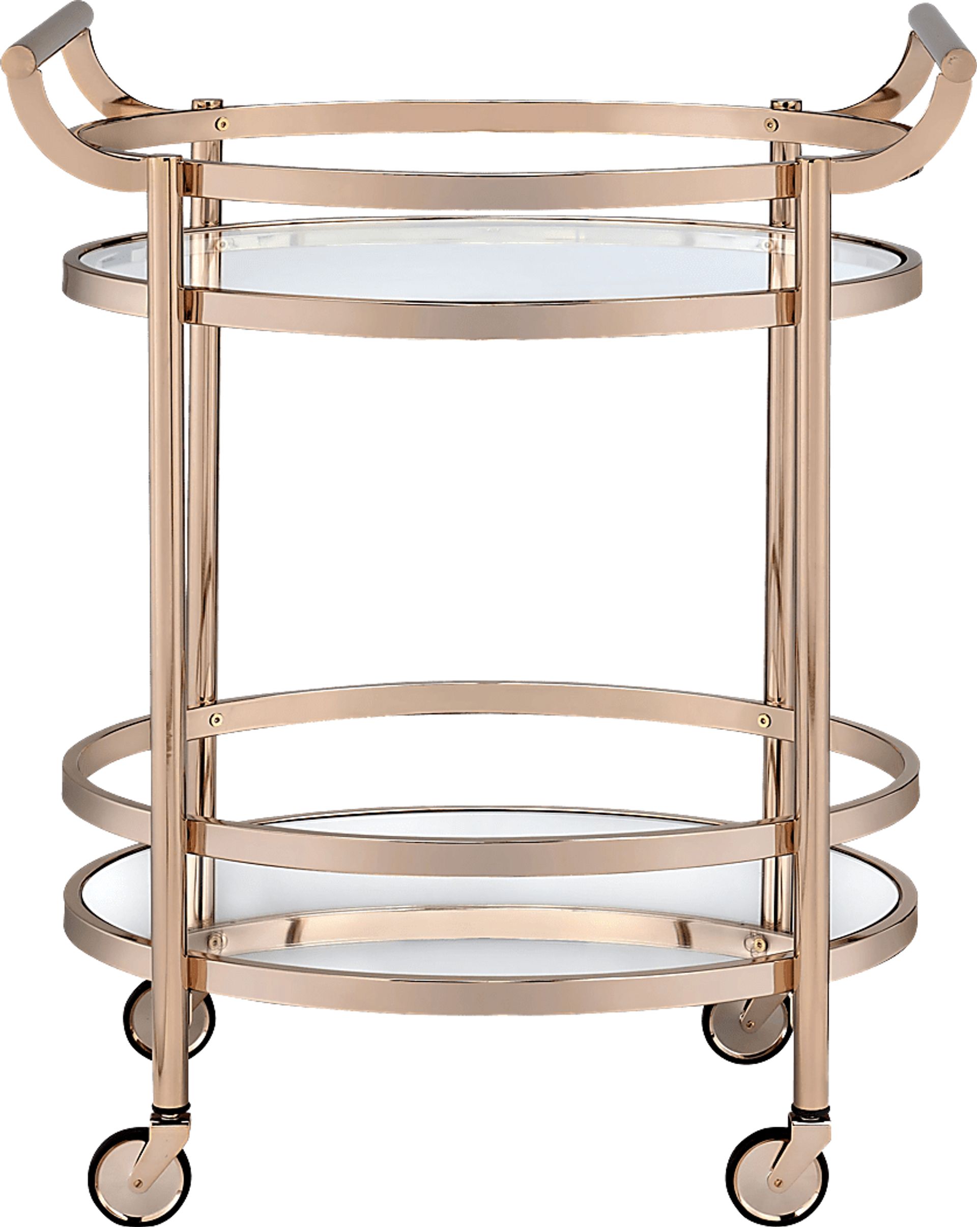 Loreen Rose Gold Bar Cart - Image 3