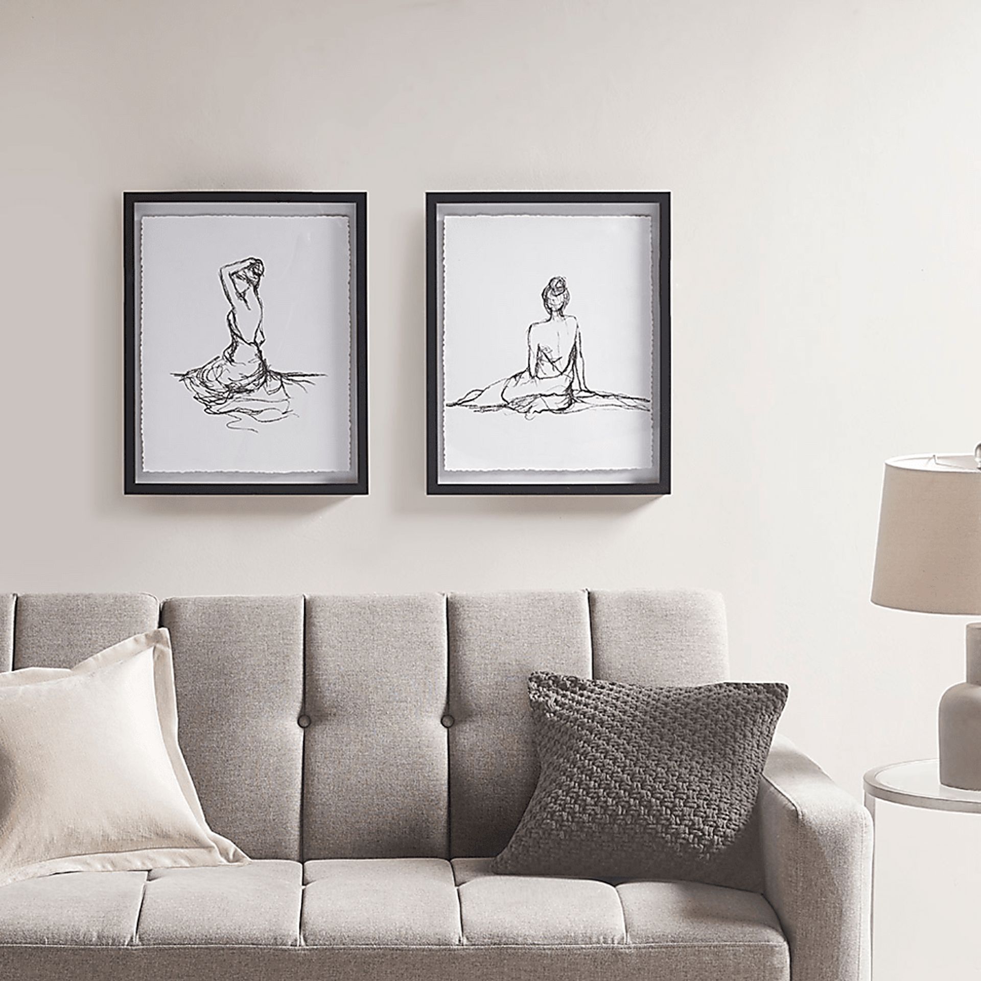 Loreli Black Artwork, Set of 2 - Image 2