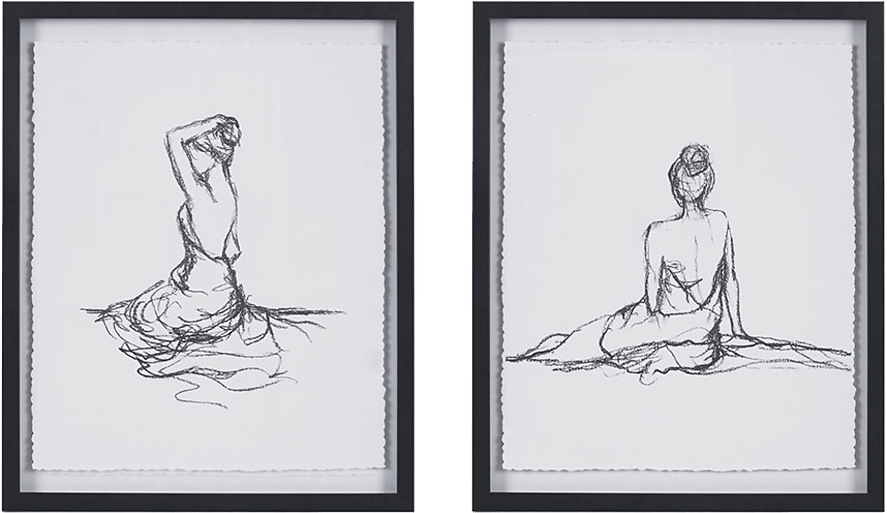 Loreli Black Artwork, Set of 2