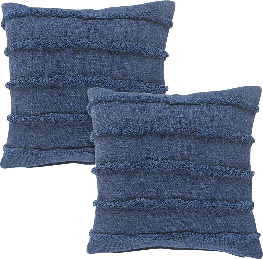 Lorelina Dark Blue Accent Pillow Set of 2