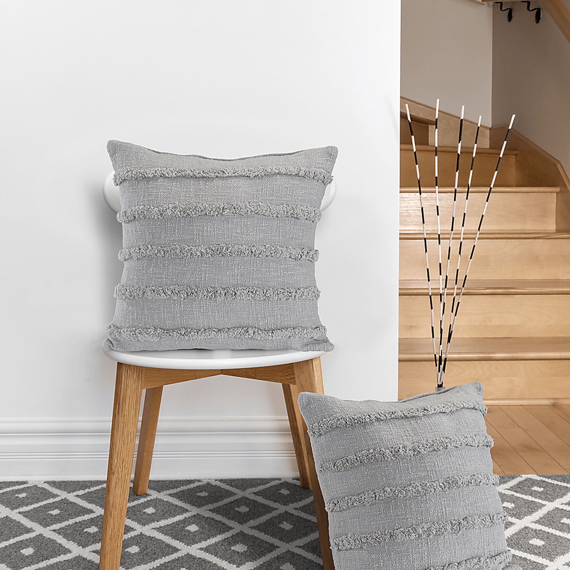 Lorelina Gray Accent Pillow Set of 2 - Image 2