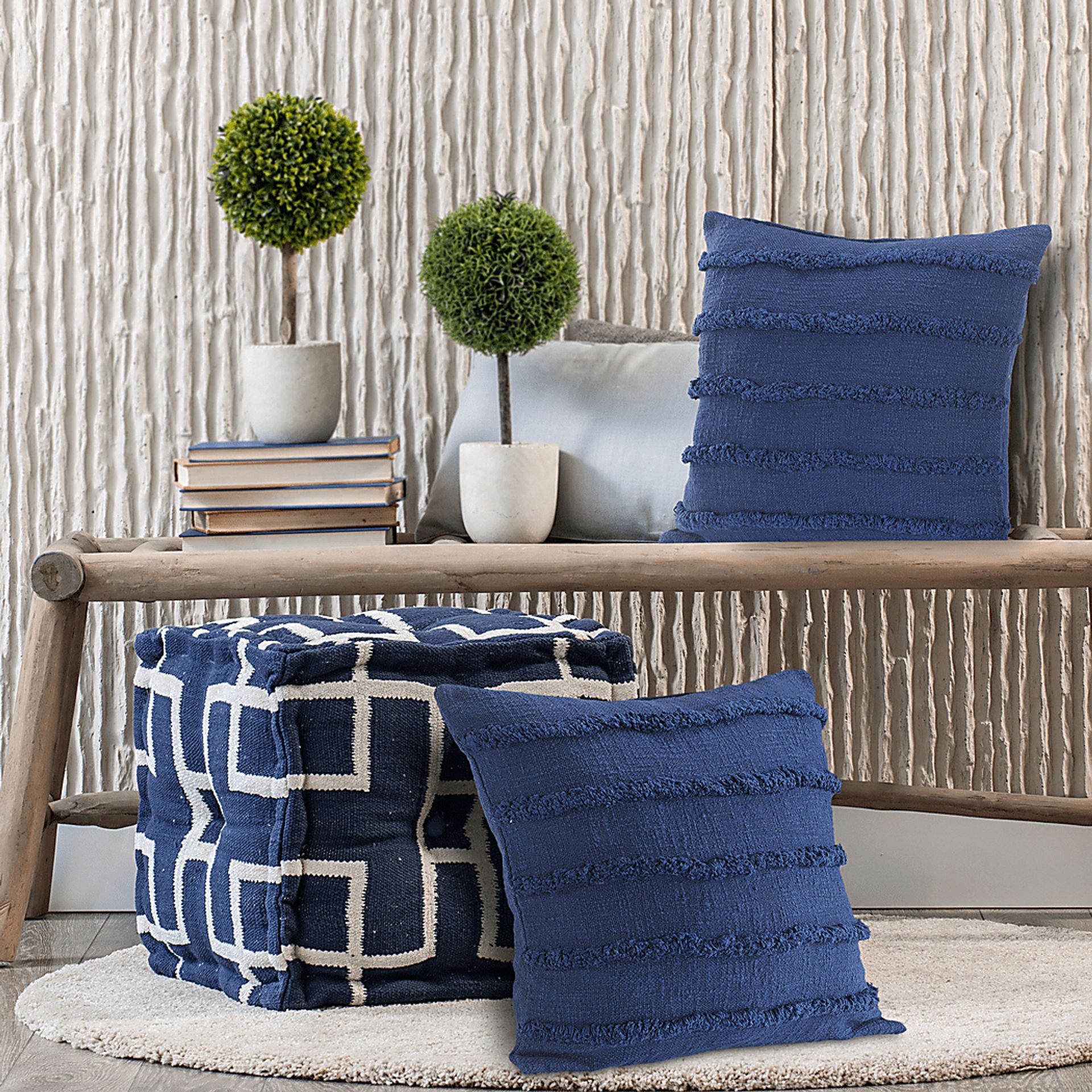 Lorelina Navy Throw Pillow - Image 2