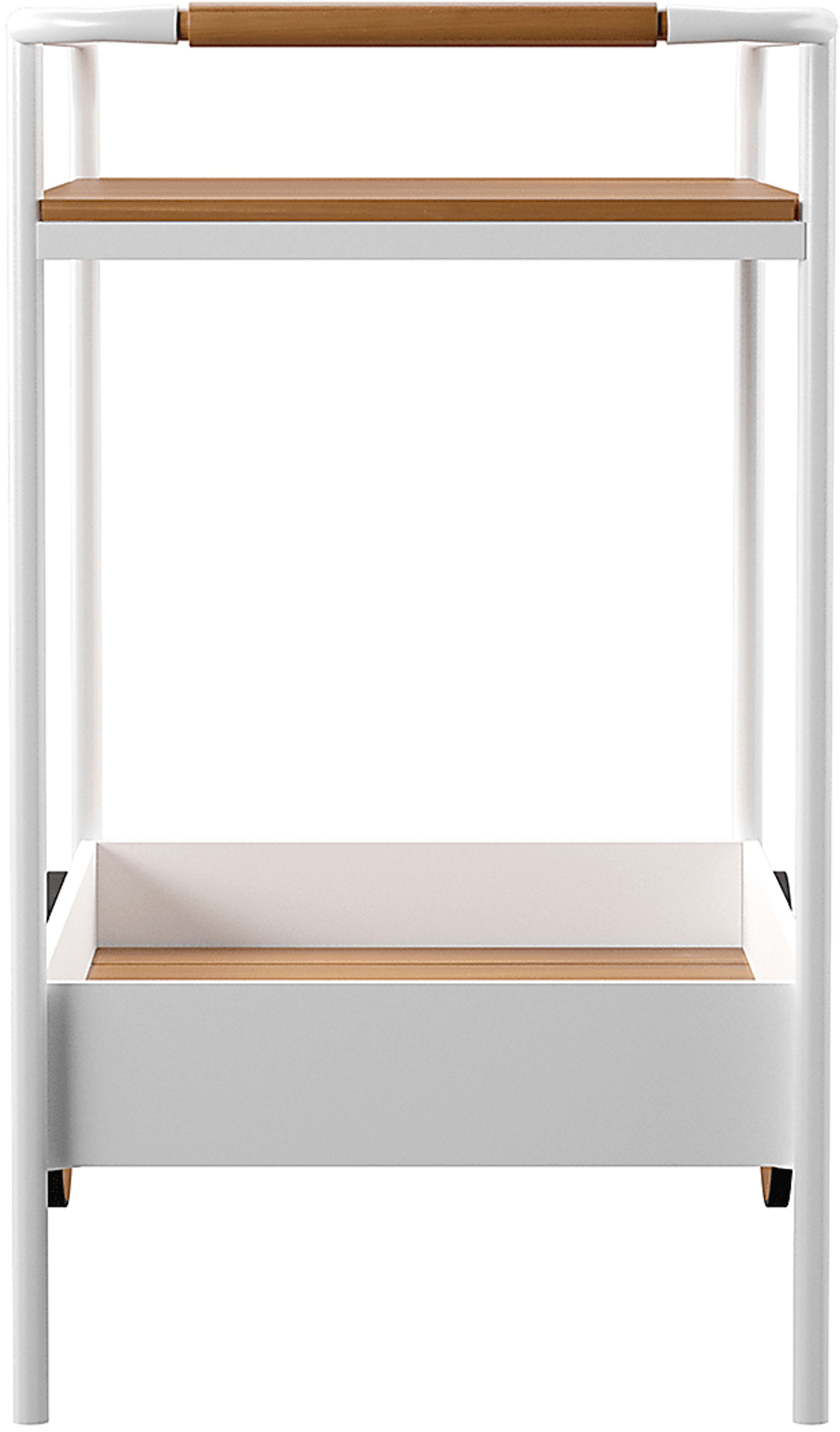 Outdoor Lorells White Bar Cart - Image 2