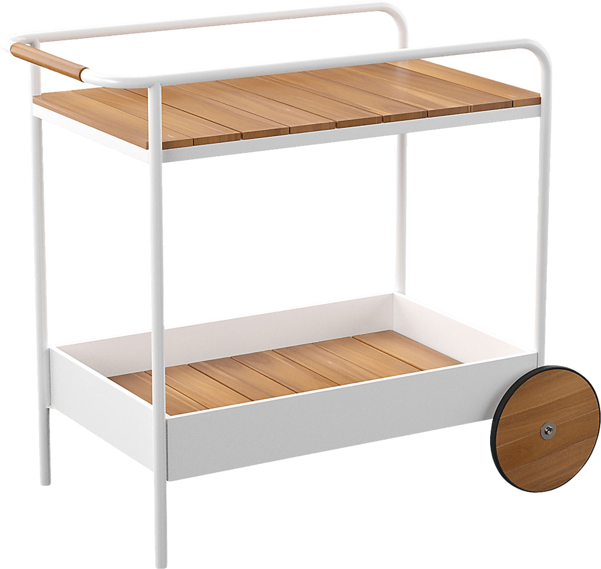 Outdoor Lorells White Bar Cart - Image 1