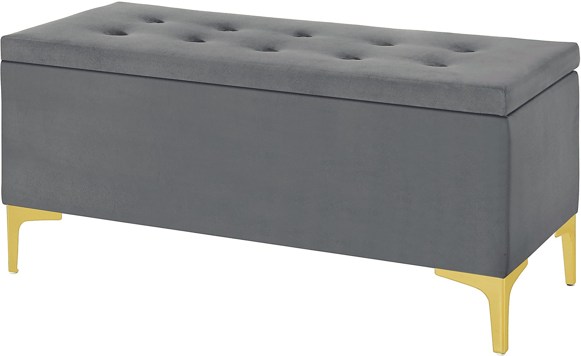 Lorenev II Gray Storage Bench - Image 3