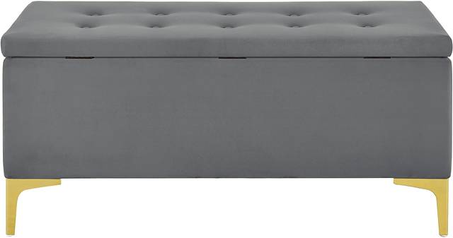 Lorenev II Gray Storage Bench - Thumbnail - Image 5