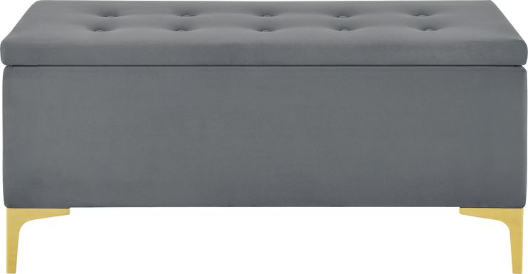 Lorenev II Gray Storage Bench