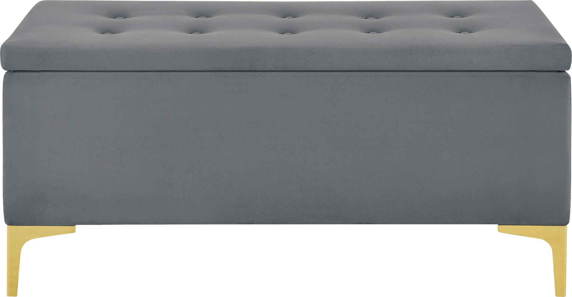 Lorenev II Gray Storage Bench - Image 1