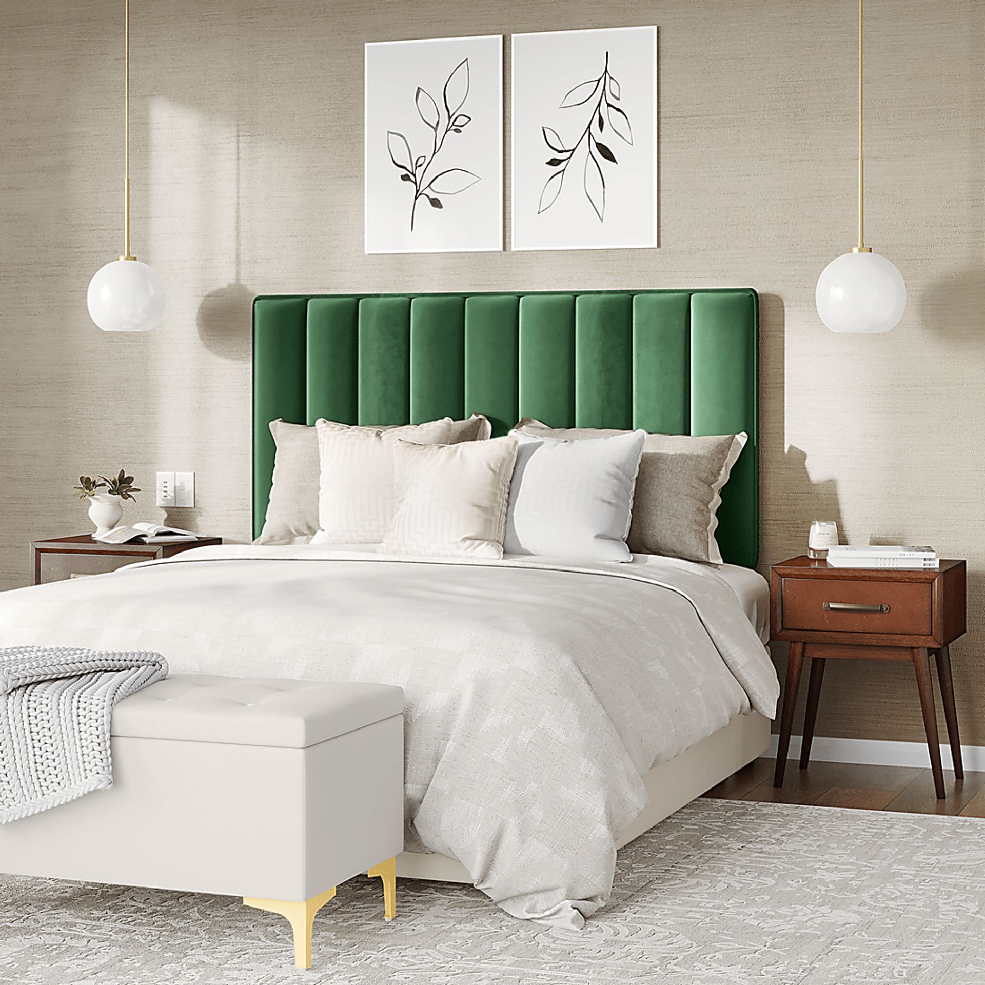 Lorenev II White Storage Bench - Image 2