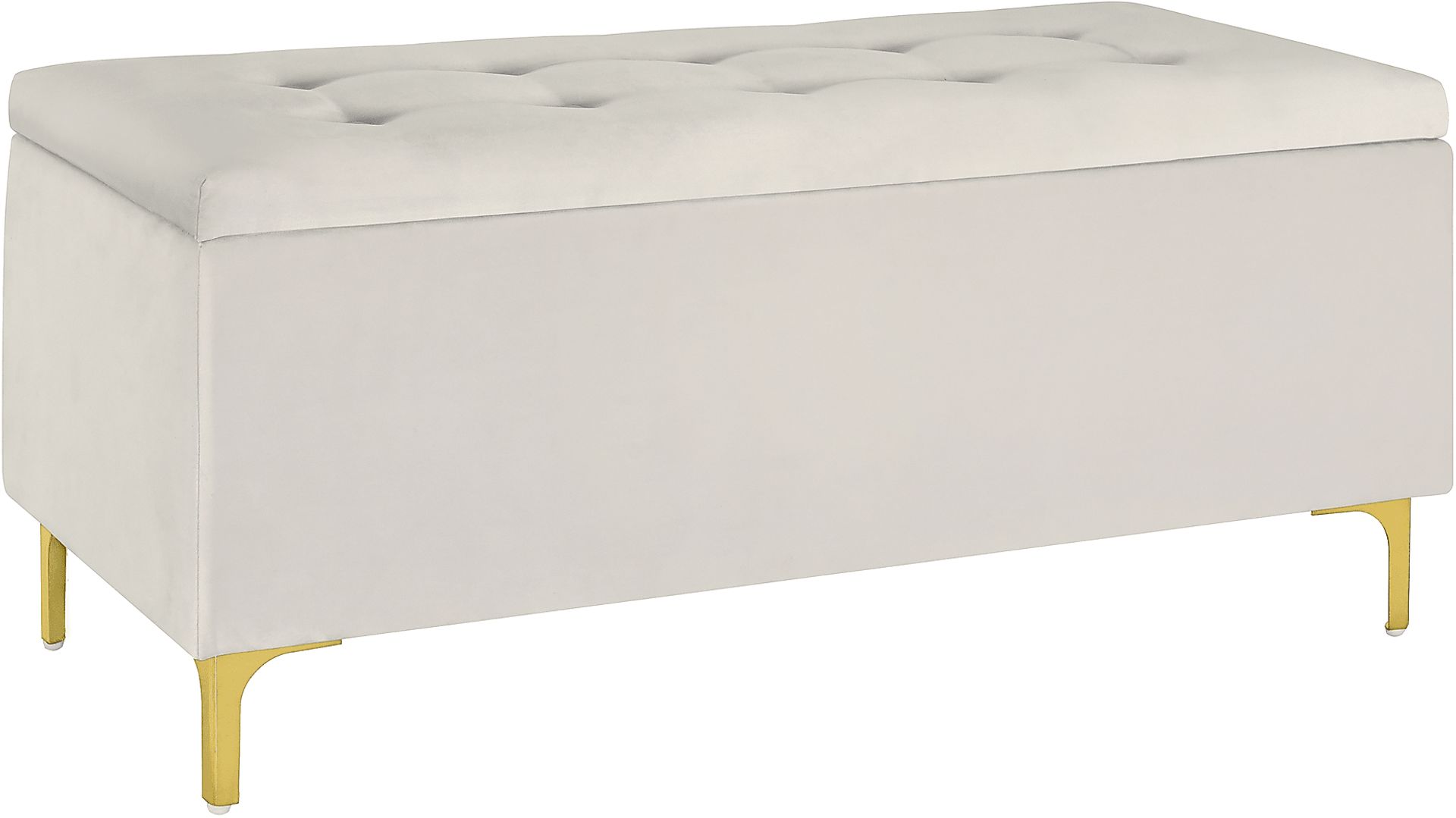 Lorenev II White Storage Bench - Image 3