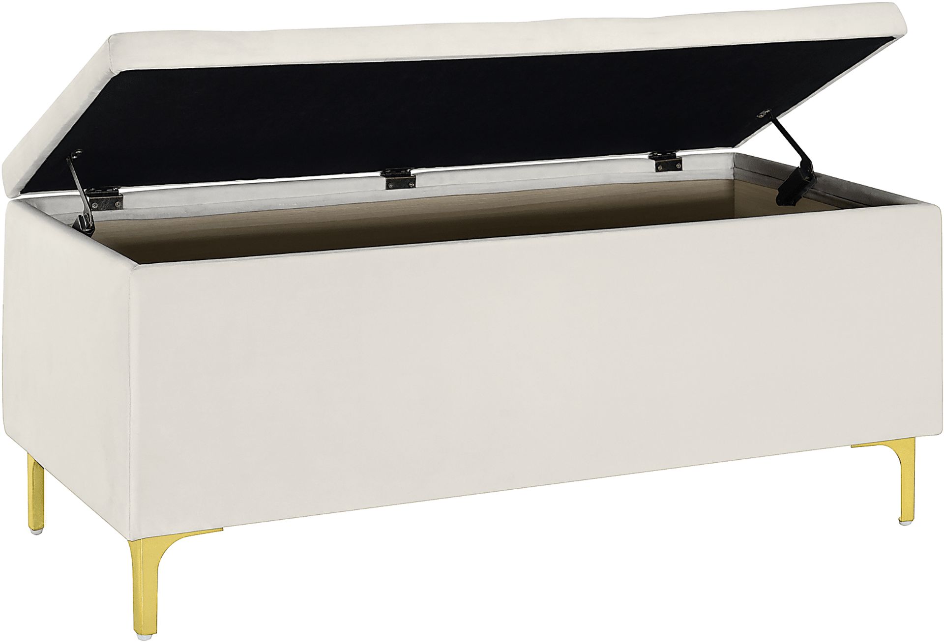 Lorenev II White Storage Bench - Image 4