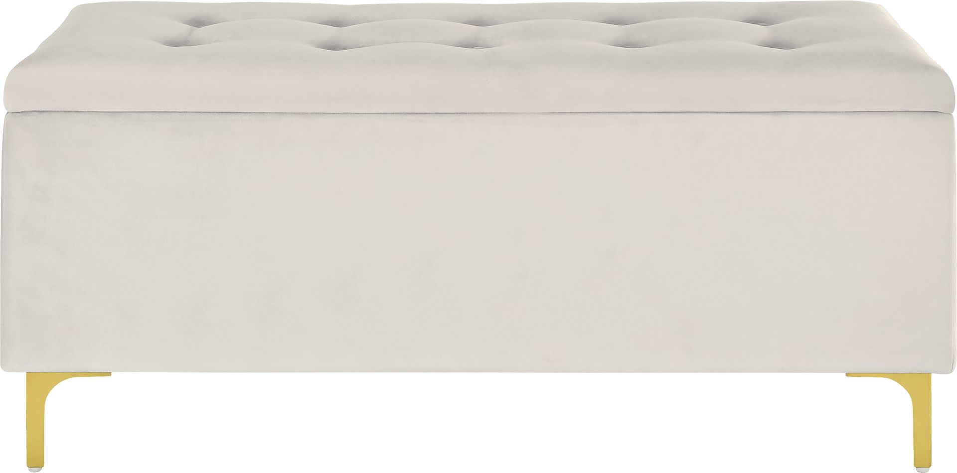 Lorenev II White Storage Bench - Image 1