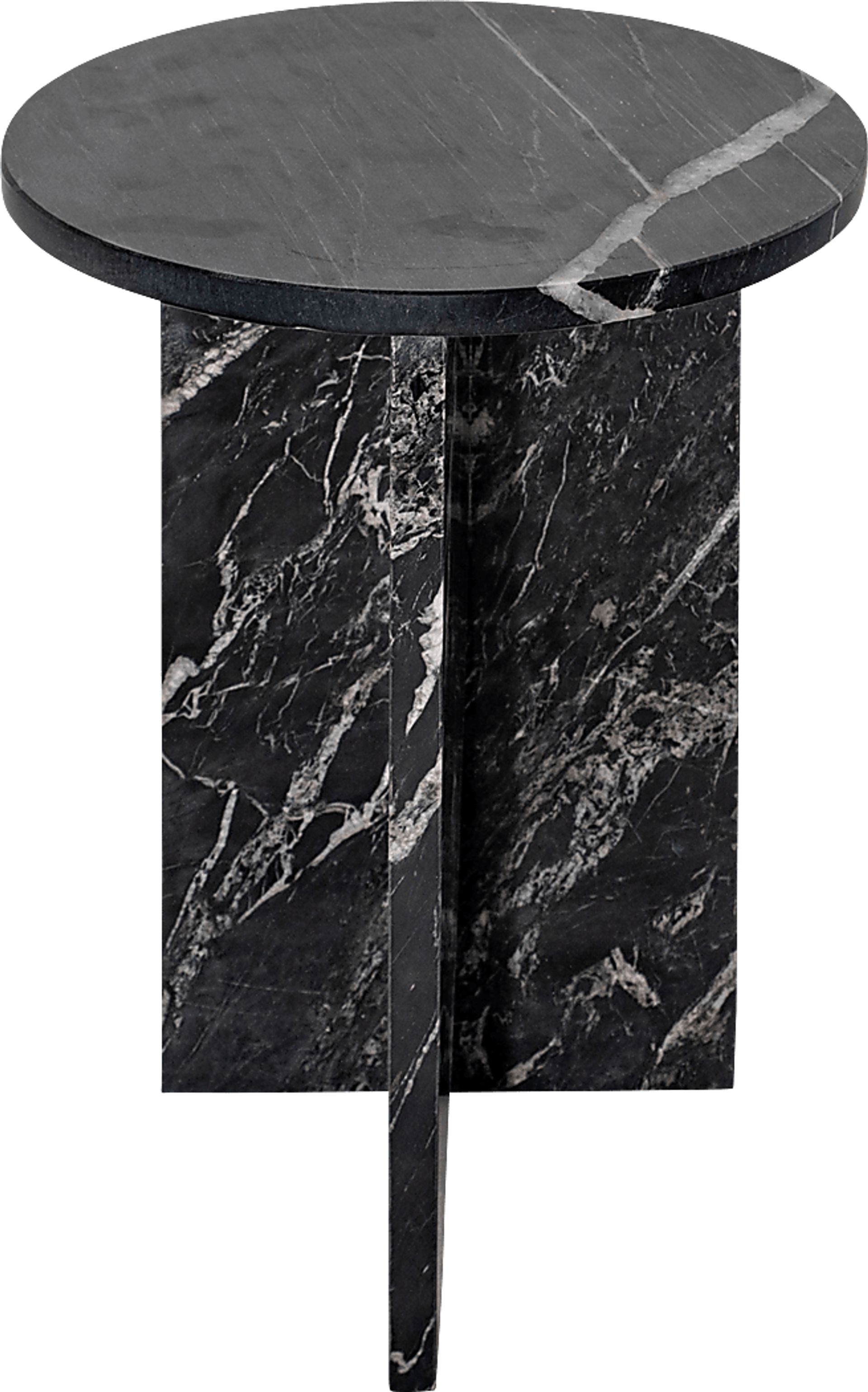 Lorent Black Marble End Table - Image 3