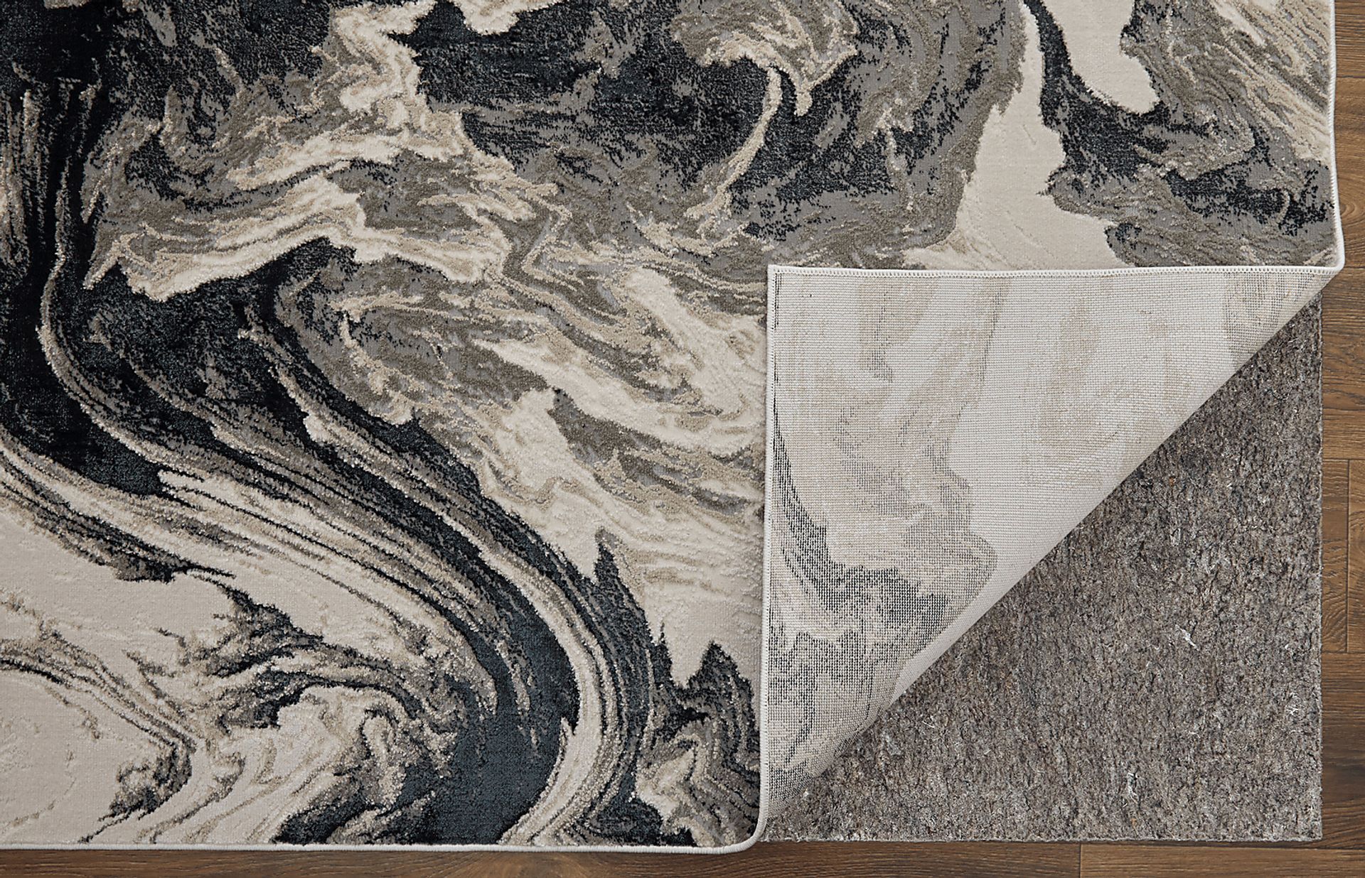 Lorera Ivory/Black 5' x 8' Rug - Image 5