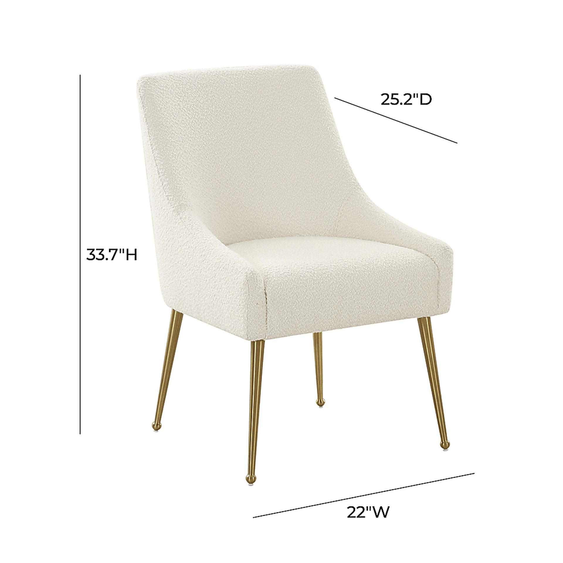 Loretta Cream Dining Chair - Image 6