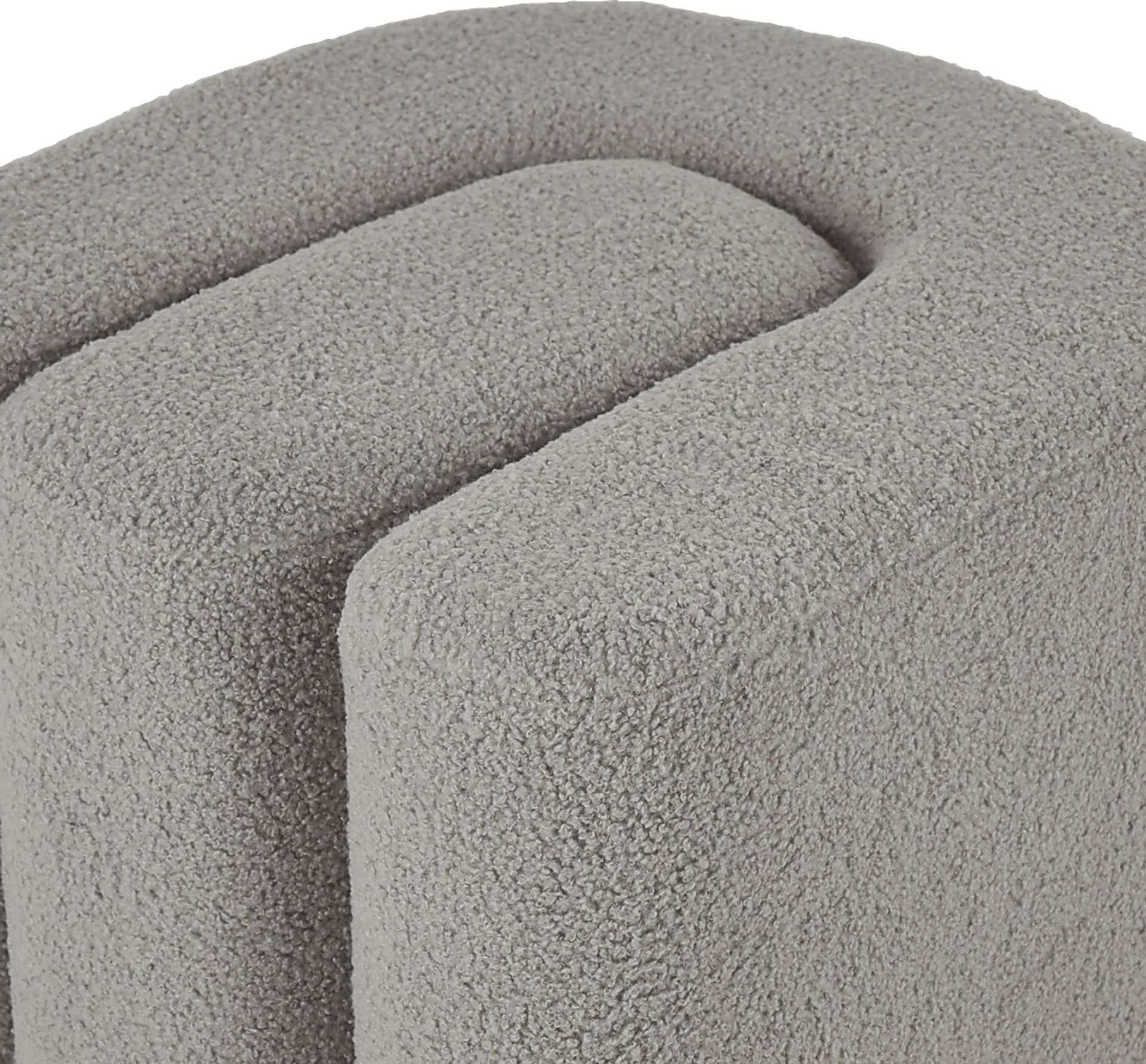 Lormi Gray Ottoman - Image 3